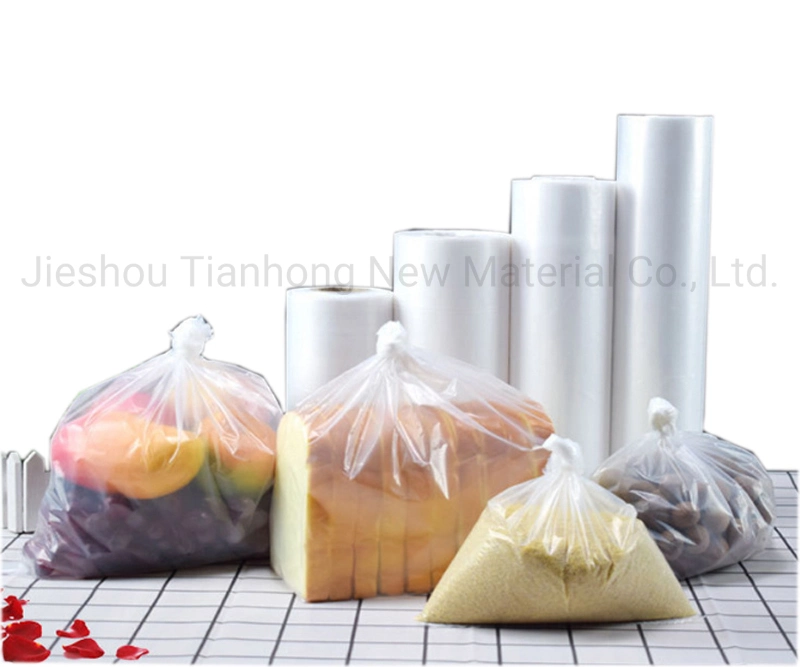 Natural Clear Biodegradable Polythene Food Bags on a Roll Compostable Bags for Fruit/Veg/Meat/Butcher/Sandwich